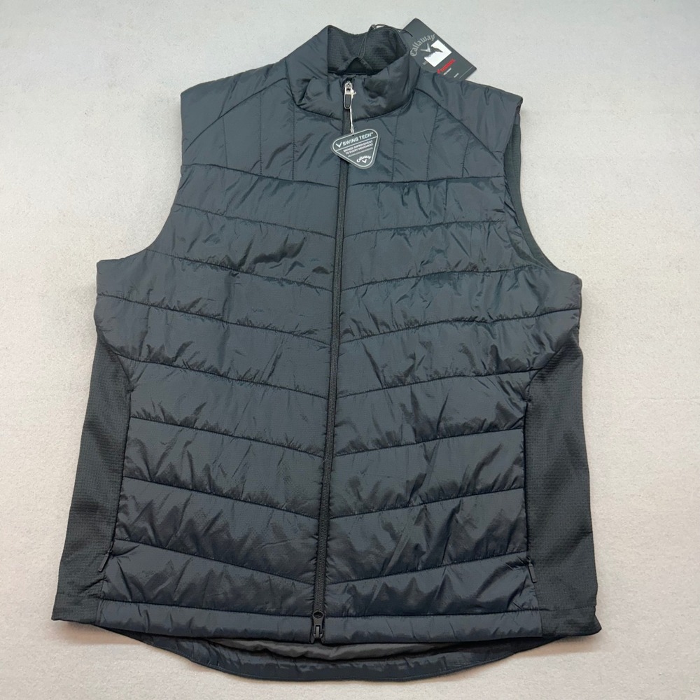 NWT Callaway Mens Weather Series Swing Tech Quilted Puffer Golf Vest sz M